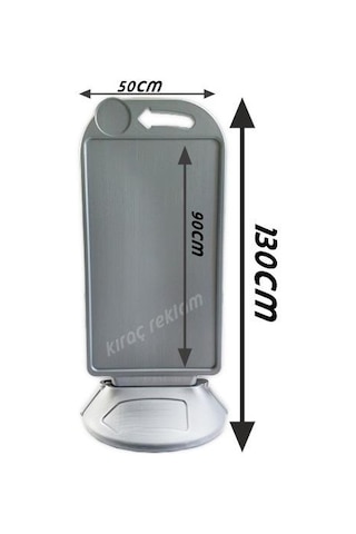 Reklam Park Dubası Çift Taraflı Gri Büyük Boy Totem Duba