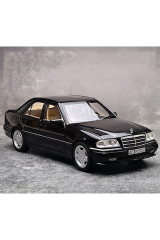 1:18 Ölçek 1993 Mercedes Benz C36 Amg Obsidian Black Diecast Metal Minyatür Model Araba 25cm