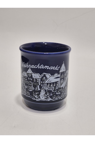 Vintage Nürnberg Christkindlesmarkt Tasarımlı Porselen Kupa 9,5cm 007 Çok Renkli