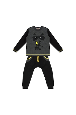 Denokids Be Brave Erkek Çocuk T-shirt Pantolon Takım Çok Renkli