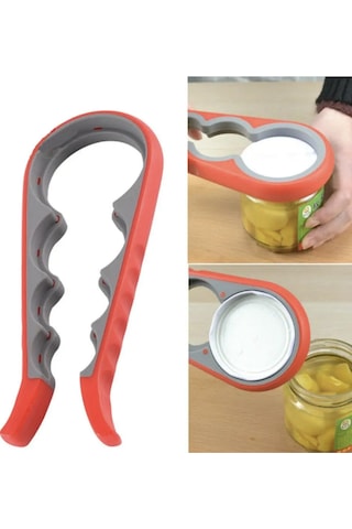 Konserve Kavanoz Şişe Açacağı Kavanoz Kapağı Açma Aparatı 4 Boy Sarı Diğer