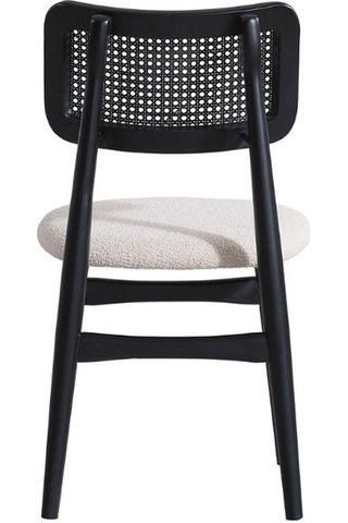 Helios Hazeranlı Ahşap Bohem Sandalye Siyah - Krem