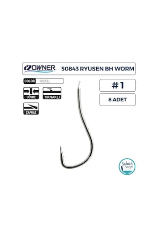 Owner 50843 Ryusen Bh Worm Tırnaklı İğne 1 8 Adet Beyaz