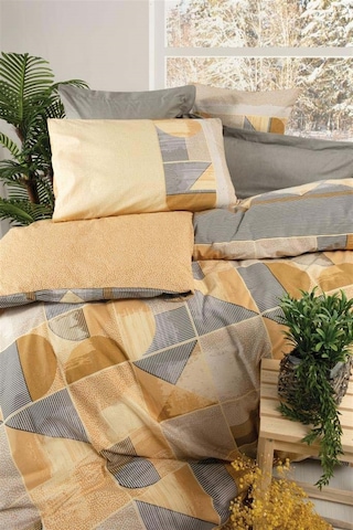 Cotton Box Modeline Ranforce Jammy Gri Çift Kişilik Nevresim Takı