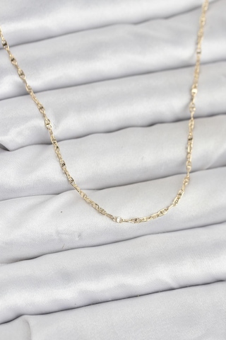 Cm 14k Gold Renk Gemici Zincir Model 60 Cm Kadın Kolye - Lisinya Çok Renkli