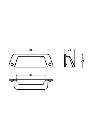 System Mobilya Kulbu Siyah Renk 64mm Çanak/tas Kulp Sy4529 0064 Al6 Çok Renkli