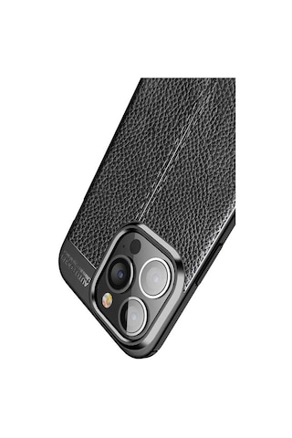 Apple Uyumlu iPhone 14 Pro Tchs Niss Silikon Kılıf-siyah Siyah