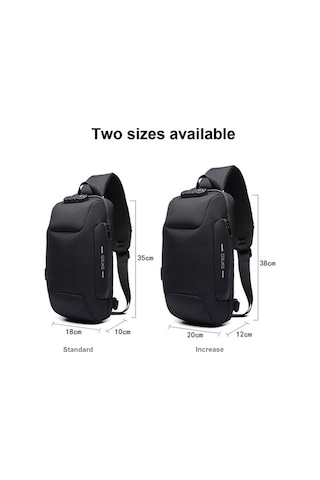 Wondernest Ozuko 9223 Korsan Güçlü Erkek Çanta, Usb Şarj, Suya Dayanıklı, Büyük Boy, Stil: Güvenli Tasarım Altın