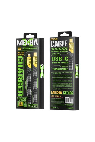 Wekome WDC-191 Type-c to Lightning PD20W Veri Ve Şarj Kablosu Gri