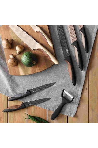 Pierre Cardin 4 Parça Bıçak Seti Pluto Bakır Siyah