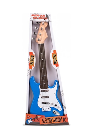 Pilli Elektronik Rock Gitarı 44 Cm 45111 Mavi