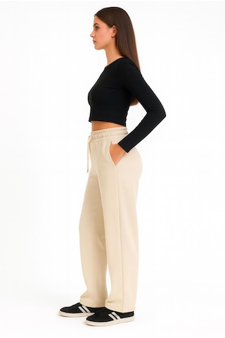 Axxel Kadın Açık Bej İnterlok Eşofman Altı-p2273 Açık Bej