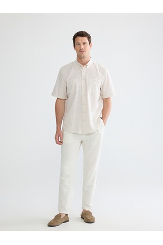 Lcwaıkıkı Classic Bej Regular Fit Poplin Erkek Gömlek