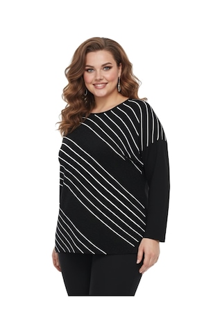 Wearon Kadın Siyah Sıfır Yaka Taşlı Bluz Bgl-st05157 Siyah