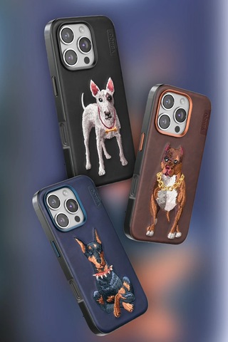 Venco - 633 - Apple iPhone Uyumlu 16 Pro Perma Desenli Kapak - Glblseme - - Kahverengi