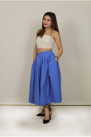 Meissa Fashion Mavi Midi etek