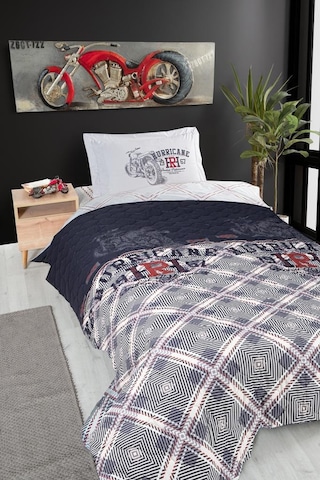 Kapitoneli Ranforce Genç Nevresim Takımı Hurrıc Gri