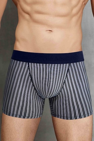 Doreanse Erkek Modal Çizgi Desenli Normal Paça Boxer 1866-Lacıvert Lacivert