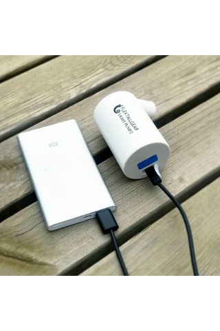 Geeksen Lp2 Beyaz Usb Çift Kullanimli Mini Hava Pompa - Outdoor Kamp Malzemesi, Yuruyus Ve Seyahat Icin Hafif Ve Dayanikli Diğer