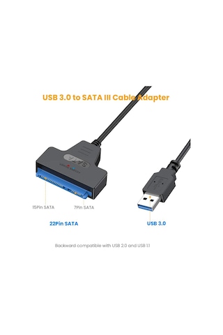 Usb 3.0 Sata Çevirici Kablo 2 5 Inç Ssd Ve Hdd Için Sata