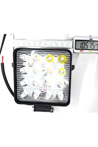 Çalışma Lambası 10v-30v 48w 16 Led Kare 2,2cm İnce Kamyonet Traktör Uzun Ömürlü