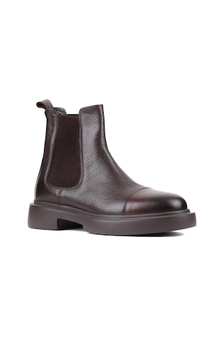 Shoetyle - Kahverengi Deri Erkek Chelsea Bot 250-080-920-kahverengi Kahverengi
