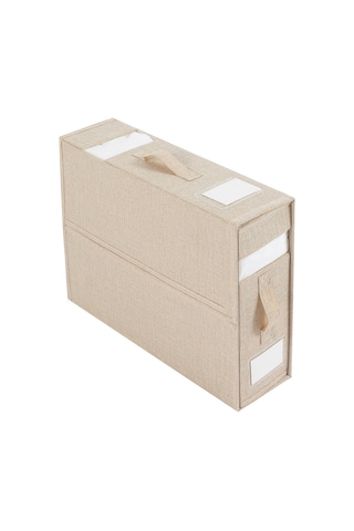 Hangfox Katlanabilir Çarşaf Ve Nevresim Saklama Kutusu, Fermuarlı, Beç Rengi, Tekli - Yatak Örtüsü Düzenleyici Bej