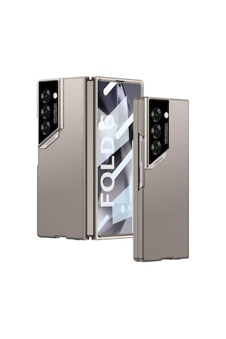 Galaxy Z Fold 6 Kılıf Ultra İnce Kamera Korumalı Sert Rubber Zore 3. Seri Procase Kapak-titanyum-gri 50 x 22