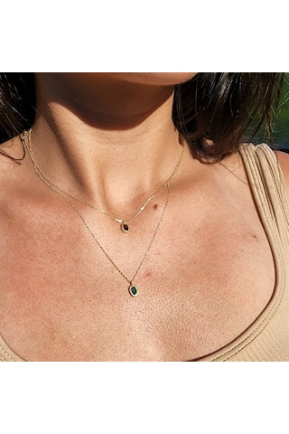 0,50Ct Zümrüt(Yeşim Taşı)Sade Minimal Tasarım 925 Ayar Gümüş Doğa-Sarı