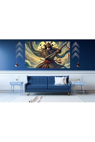 Ti-play Pes Etmek Yok 60x90cm Modern Samuray Pvc Çerçevesiz Tablo