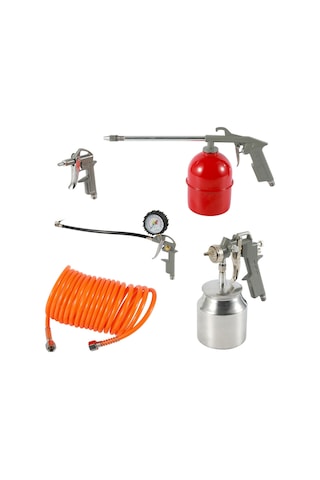 Mytol 50 Litre Hava Kompresörü 2 Hp 8 Bar Ve 5li Havalı Set