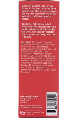 Advanced Clinicals Cica Kırşıklık Karşıtı Yüz Serumu 52 ML