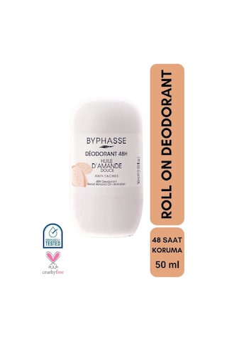 Byphasse Sweet Almond Oil 48H Kadın Roll-On Deodorant 50 ML
