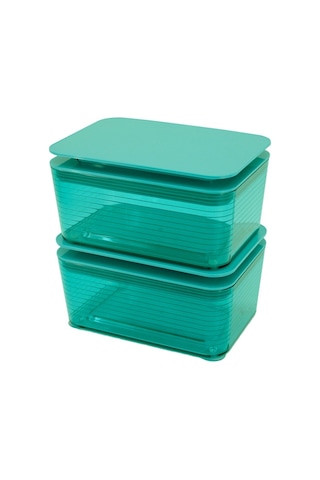 Sones Islak Mendil Kutusu Plastik Taşınabilir Çok Fonksiyonlu Çekmece Kapaklı Koyu Yeşil