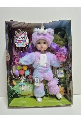 Ctoy Kostümlü Oyuncak Bebek Seti Peluş Unicorn Kostümlü Koleksiyonluk Bebek Ctoy-qj183c
