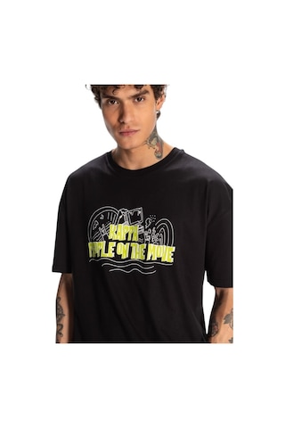 Kappa Erkek Logo Fred Regular Fit Tişört SIYAH