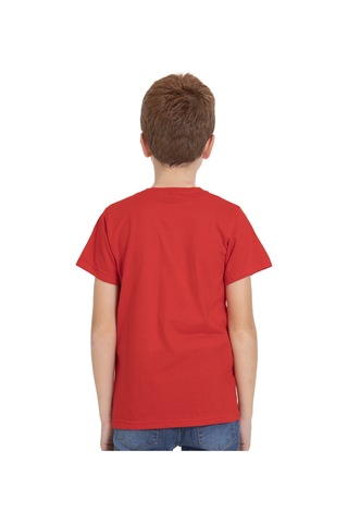 Zaytoon Unisex Çocuk Kısa Kollu Yan Dolu Filistin Haritası Nakışlı Tişört T600001 Kirmizi