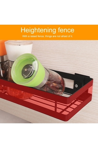 Dancemonkey 40cm Mutfak Deliksiz Duvara Monte Baharatlık Saklama Rafı, Modüler Tasarım 1