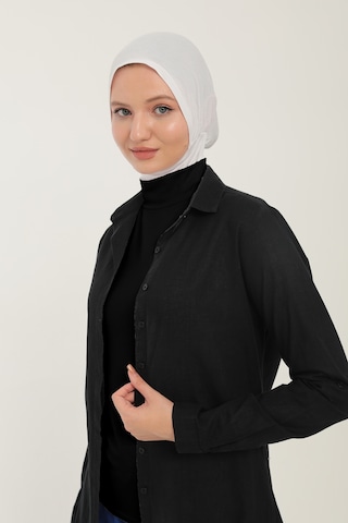 Sonbaharmoda Kadın Uzun Kollu Yarım Balıkçı Yakalı Penye Likralı Body - Siyah Siyah