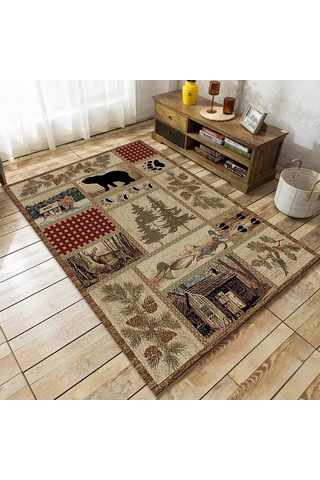 80x160cm Rustik Oturma Odası Halı - Koleksiyon