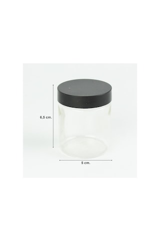 Hobbytime 773 Şeffaf Pet Kavanoz, 100 Ml. Contalı Kapaklı