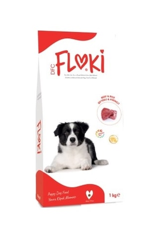 Floki Puppy Biftekli Pirinçli Yavru Köpek Maması 1 KG