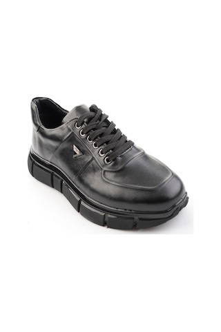 Bambi Siyah Hakiki Deri Erkek Sneaker E01736060141