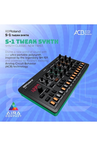 Roland Aira Compact S-1 Tweak Synth Modern Aletlerle Ultra Taşı