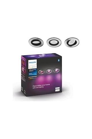 Philips Hue Centura Akıllı 3'lü Gömme Spot 3x4.2w Alüminyum Çok Renkli