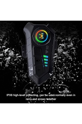 Novahub Bluetooth Motosiklet İnterkom V10 Siyah, Kablosuz Uzaktan Kontrol