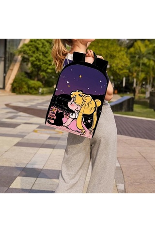 Trendooze Uygun, Siyah Siyah Sırt Seyahat, Sailor Organizasyon Moon Kawaii Karikatür, İş İnç İle, İçin, Genç, Dizüstü Çoklu Cf95 Çantası, Çalışması Bölmeleri Bilgisayara 15.6 Cf Siyah