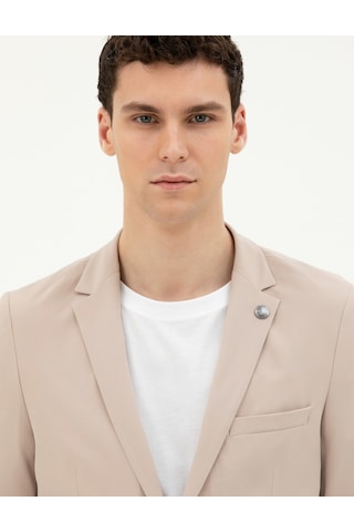 Pierre Cardin Bej Esnek Fit Blazer Ceket