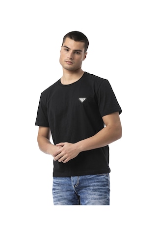 Cipo & Baxx Erkek Basic Bisiklet Yaka Regular Fit Pamuklu Kısa Kollu Tişört Ct823 Siyah