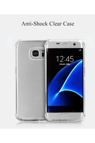 Samsung Galaxy Uyumlu S7 Edge Kılıf Zore Nitro Anti Shock Silikon Renksiz
